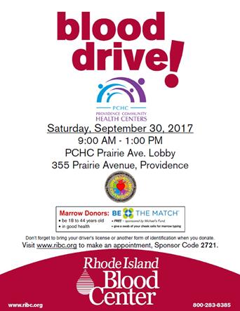 Blood Drive on September 30th!